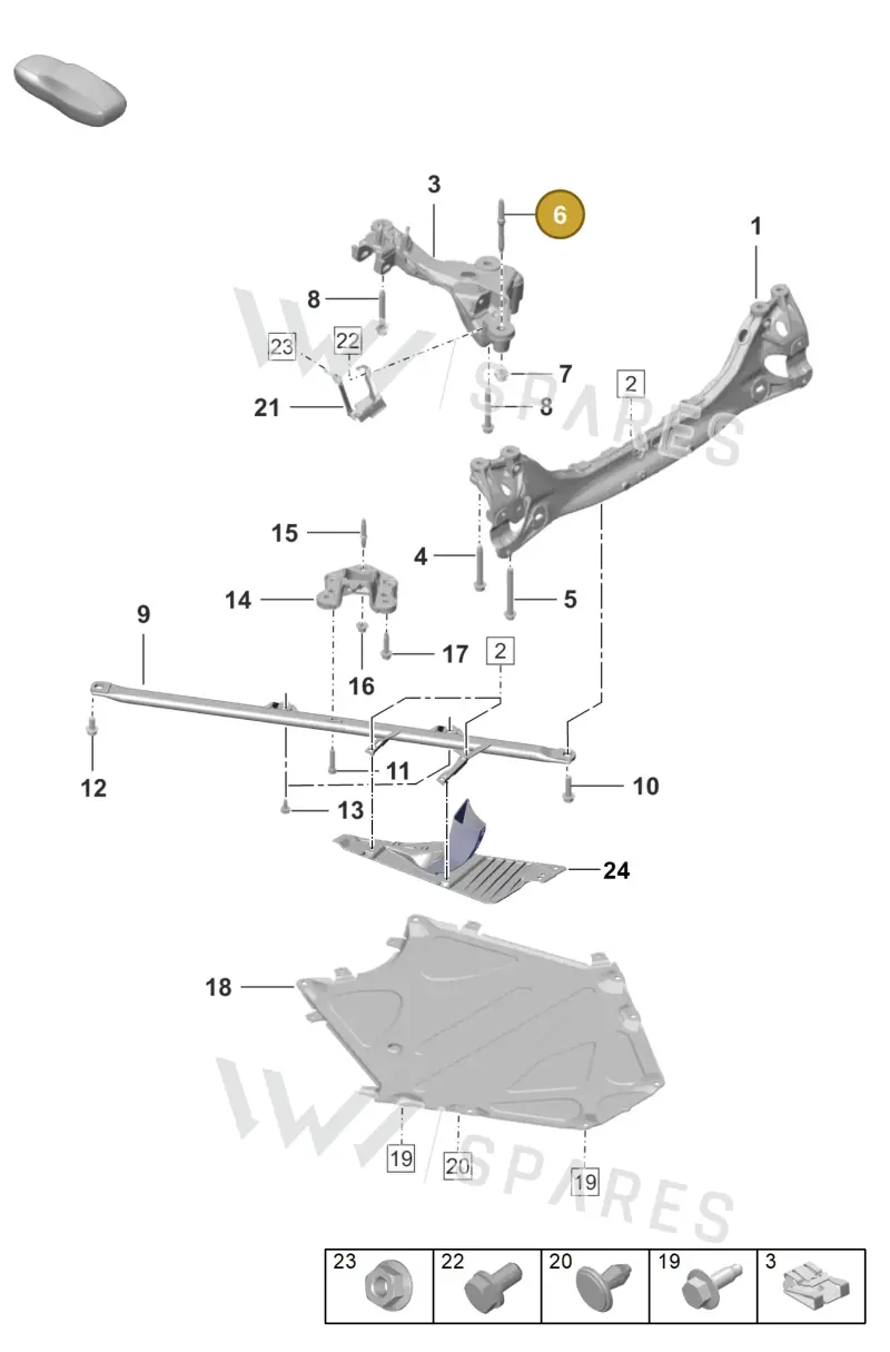 WHT008655 — Porsche 911 (2020-2022) diagram p57501005, position 6