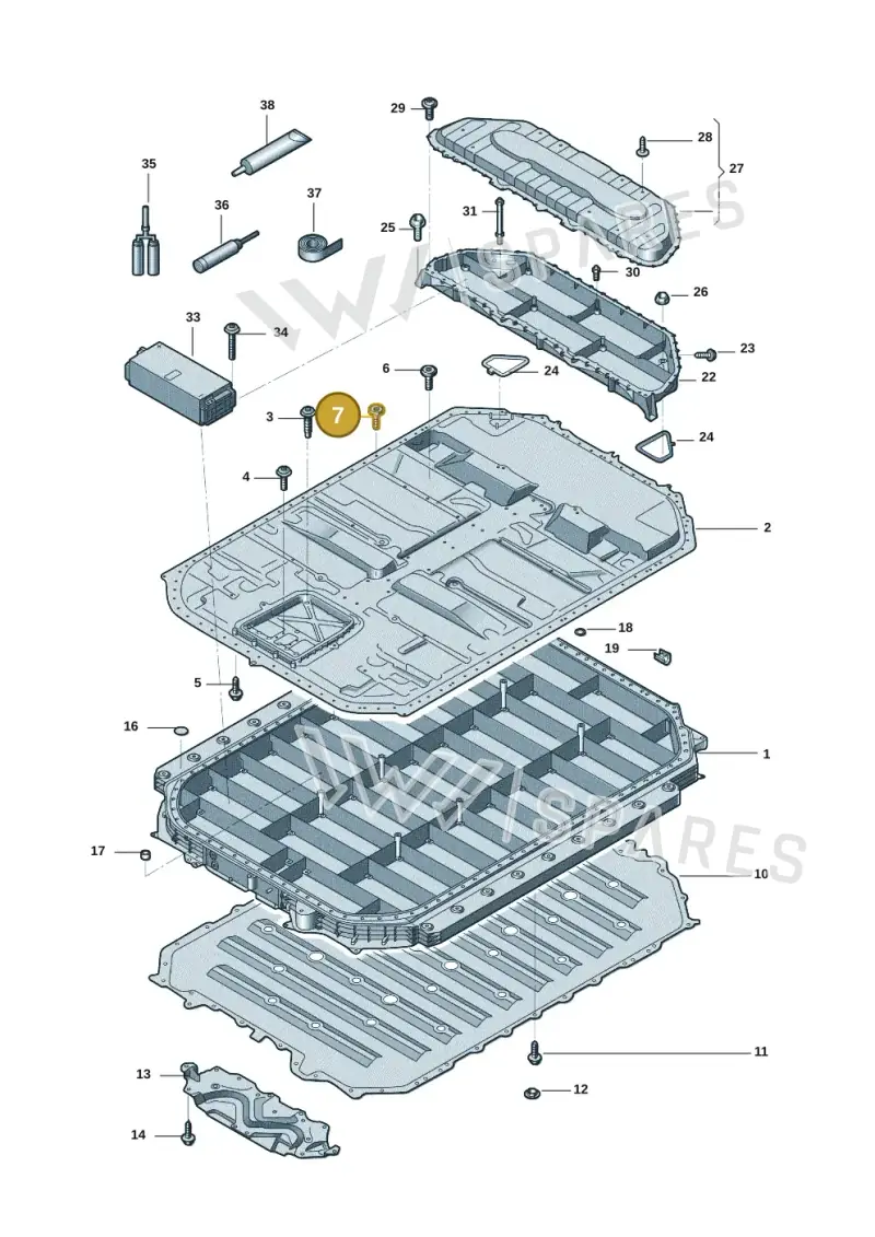 WHT008659 — Audi E-tron (2020-2023) diagram 4kc915538, position 7