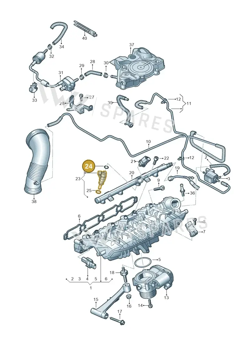 WHT008661 — Audi A5 Sportback (2016-2025) diagram 849133160, position 24