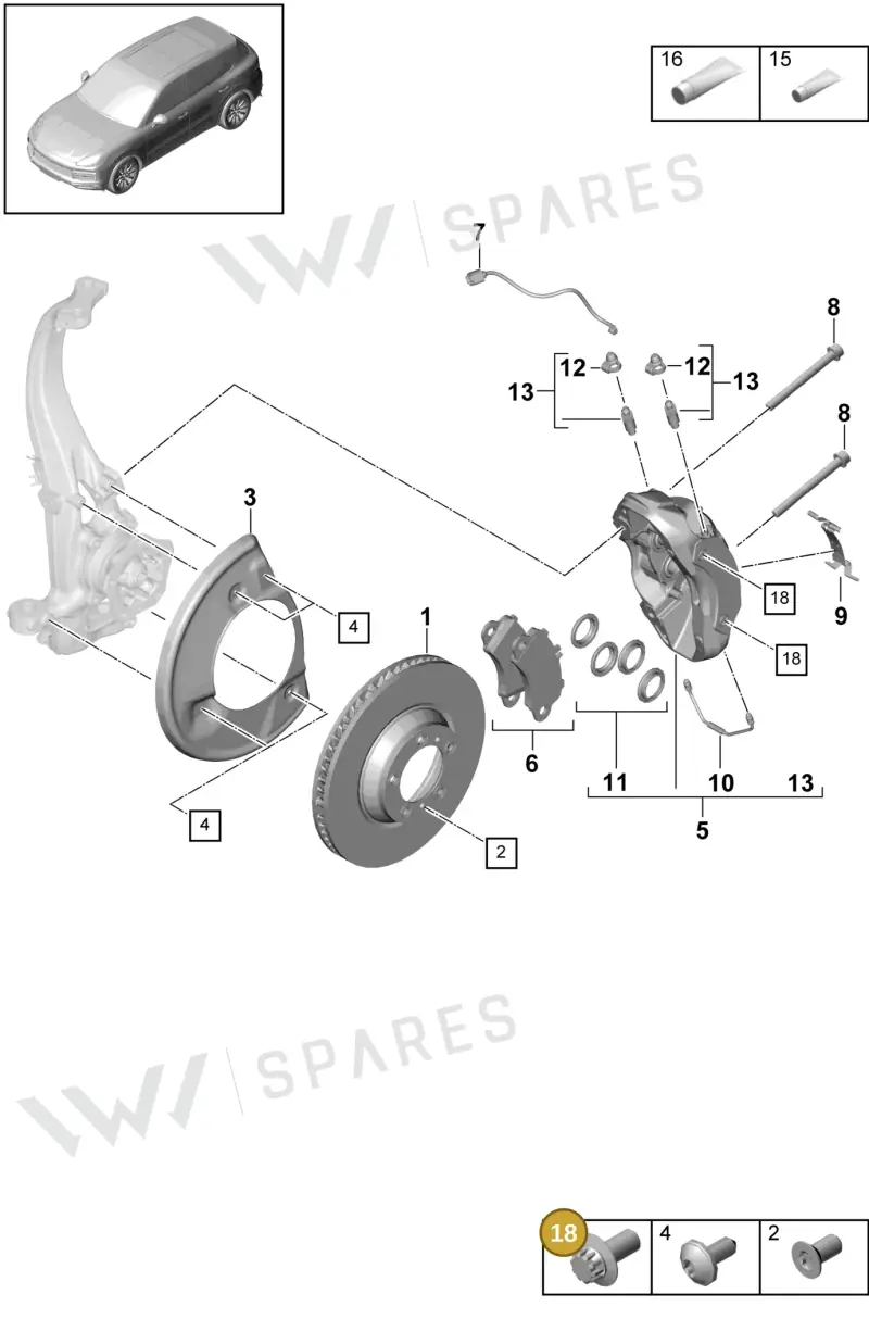 WHT008689 — Porsche Cayenne (2017-2023) diagram p51602000, position 18