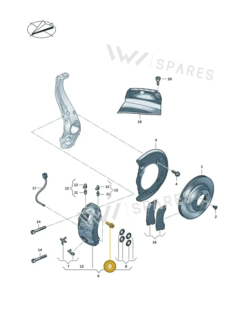 WHT008689 — Audi Q6 e-tron (2023-2025) diagram f5s615030, position 9