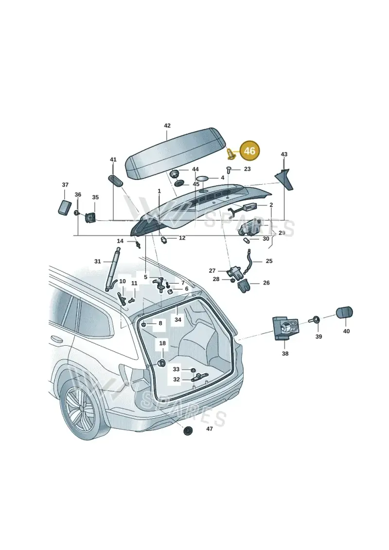 WHT008715 — Volkswagen B-Main SUV (2022-) diagram 30c827000, position 46
