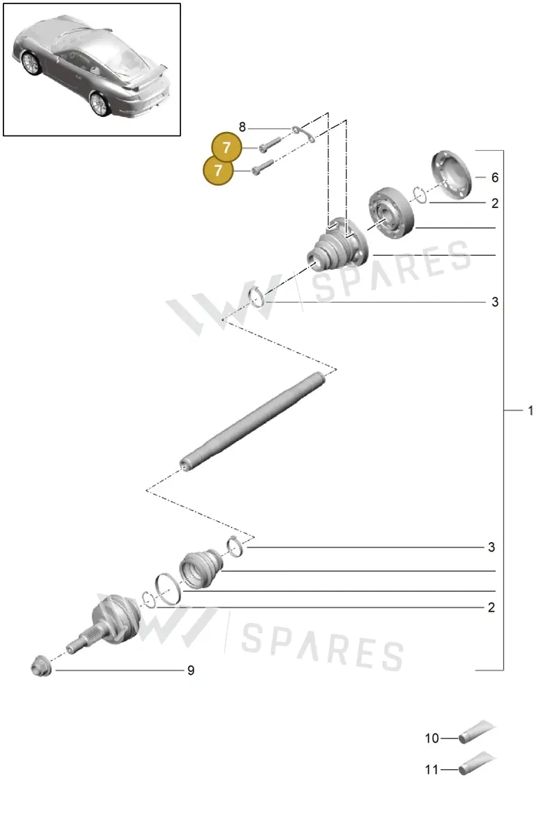 WHT008727 — Porsche 911 (2013-2020) diagram p41501015, position 7