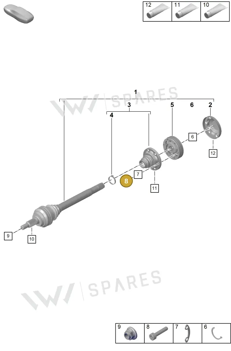 WHT008727 — Porsche 911 (2020-2022) diagram p57501100, position 8
