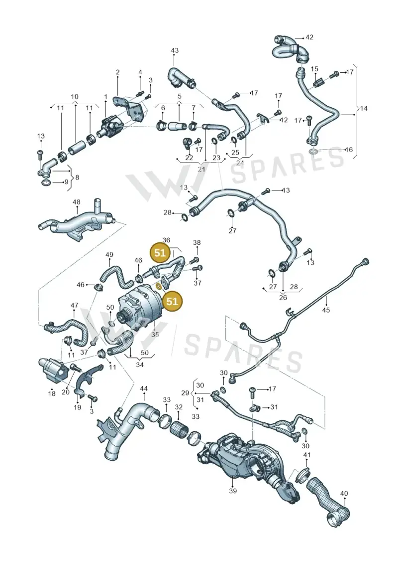 WHT008729A — Audi RS6 Avant (2019-2025) diagram 538121002, position 51