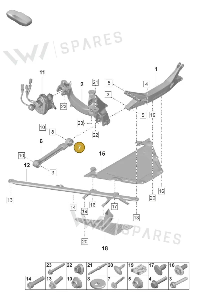WHT008736 — Porsche 911 (2021-2022) diagram p59501000, position 7