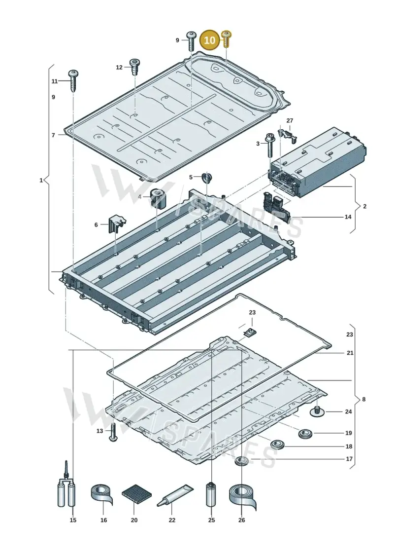 WHT008738C — Audi Q6 e-tron (2023-2025) diagram f5s915550, position 10