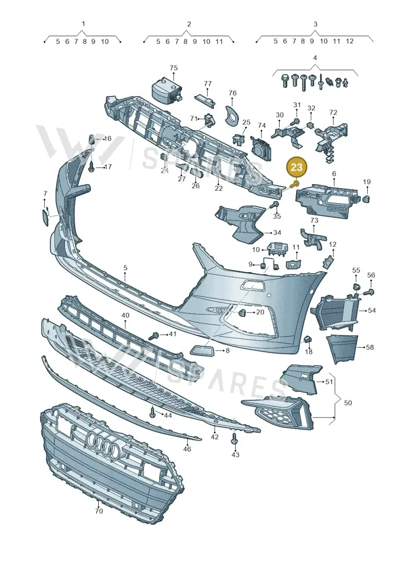 WHT008774 — Audi A7 Sportback (2018-2025) diagram 435807100, position 23