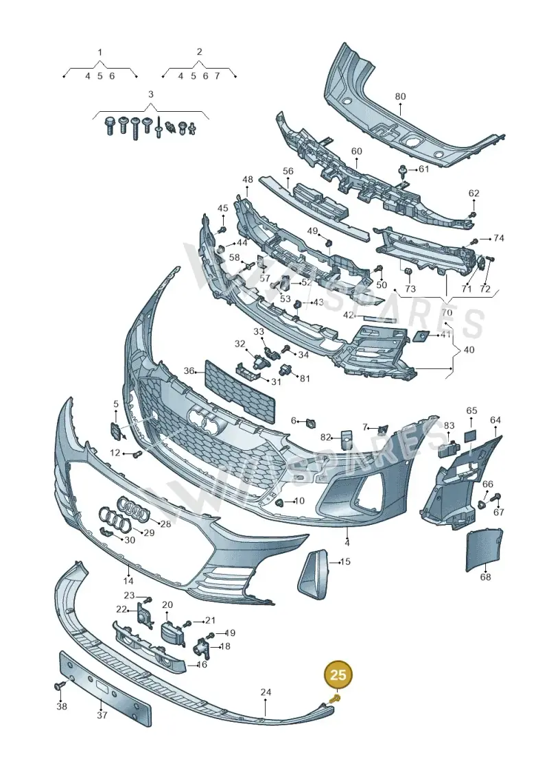 WHT008774 — Audi RS e-tron GT (2020-2025) diagram 4j1807100, position 25