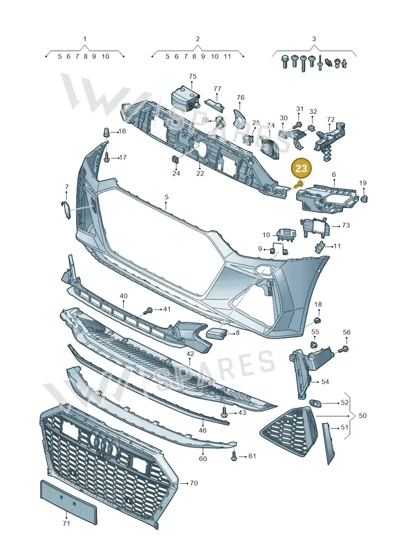WHT008774 — Audi RS7 Sportback (2019-2025) diagram 538807100, position 23