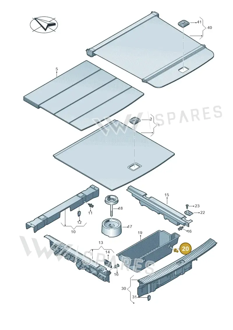 WHT008796 — Audi Q8 e-tron (2018-2025) diagram 586863850, position 20