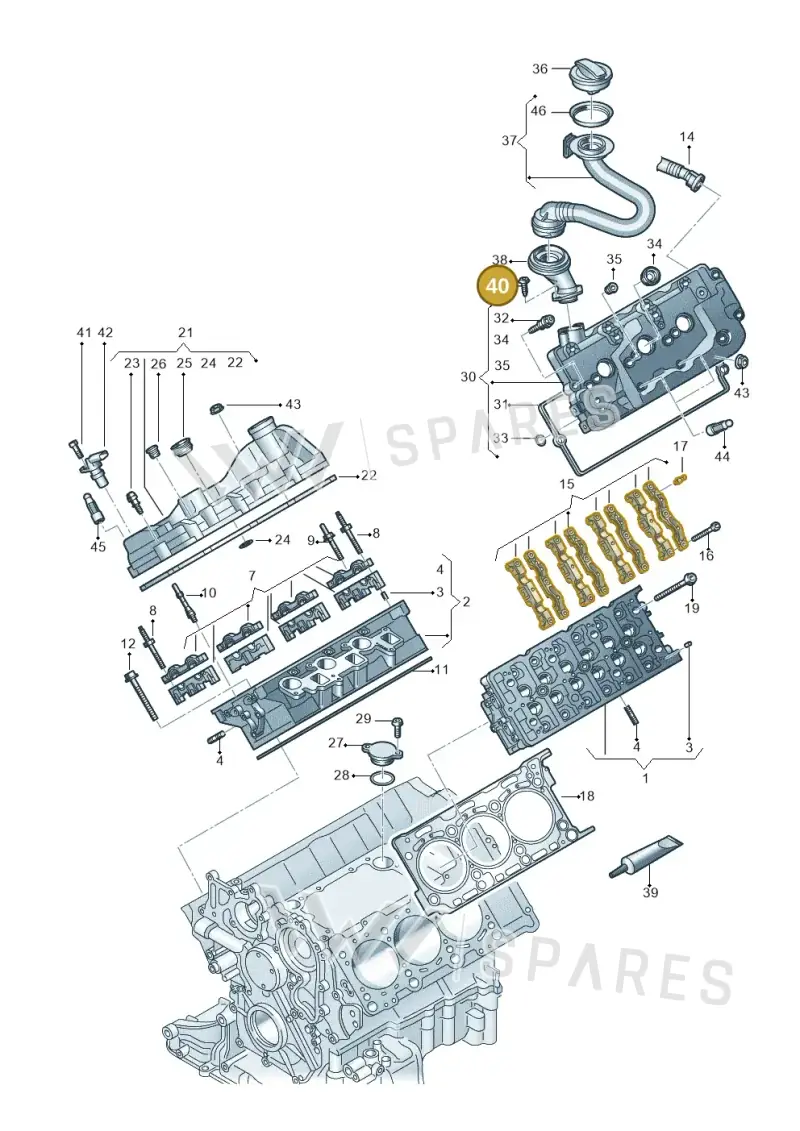 WHT008841 — Volkswagen Touareg (2017-2023) diagram 439103061, position 40