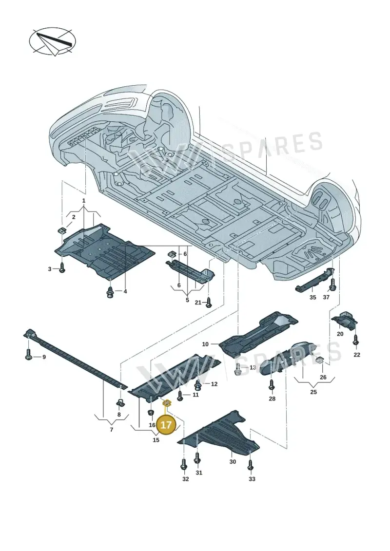 WHT008843 — Volkswagen ID.3 Pro (2019-2024) diagram 10a825000, position 17