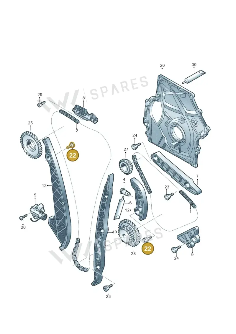 WHT008944 — Volkswagen Passat estate (2023-) diagram 849109030, position 22