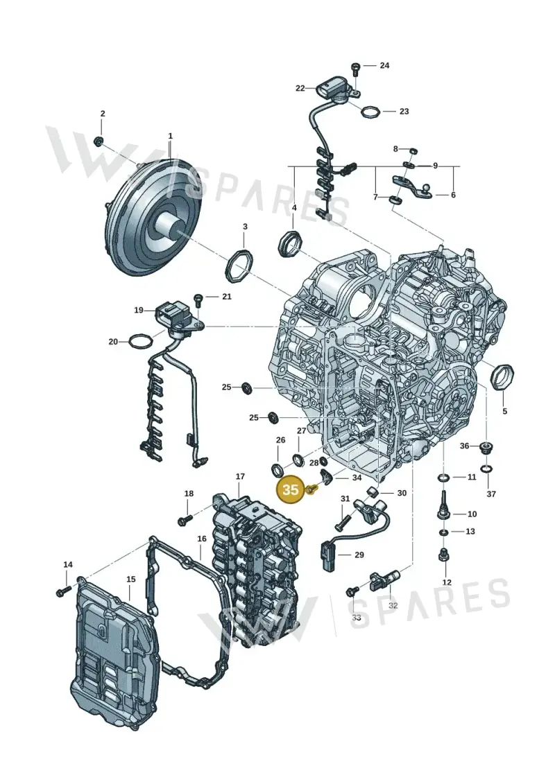 WHT009000 — Volkswagen Golf 2.0 BlueMotion (2019-2024) diagram 5h0300270, position 35