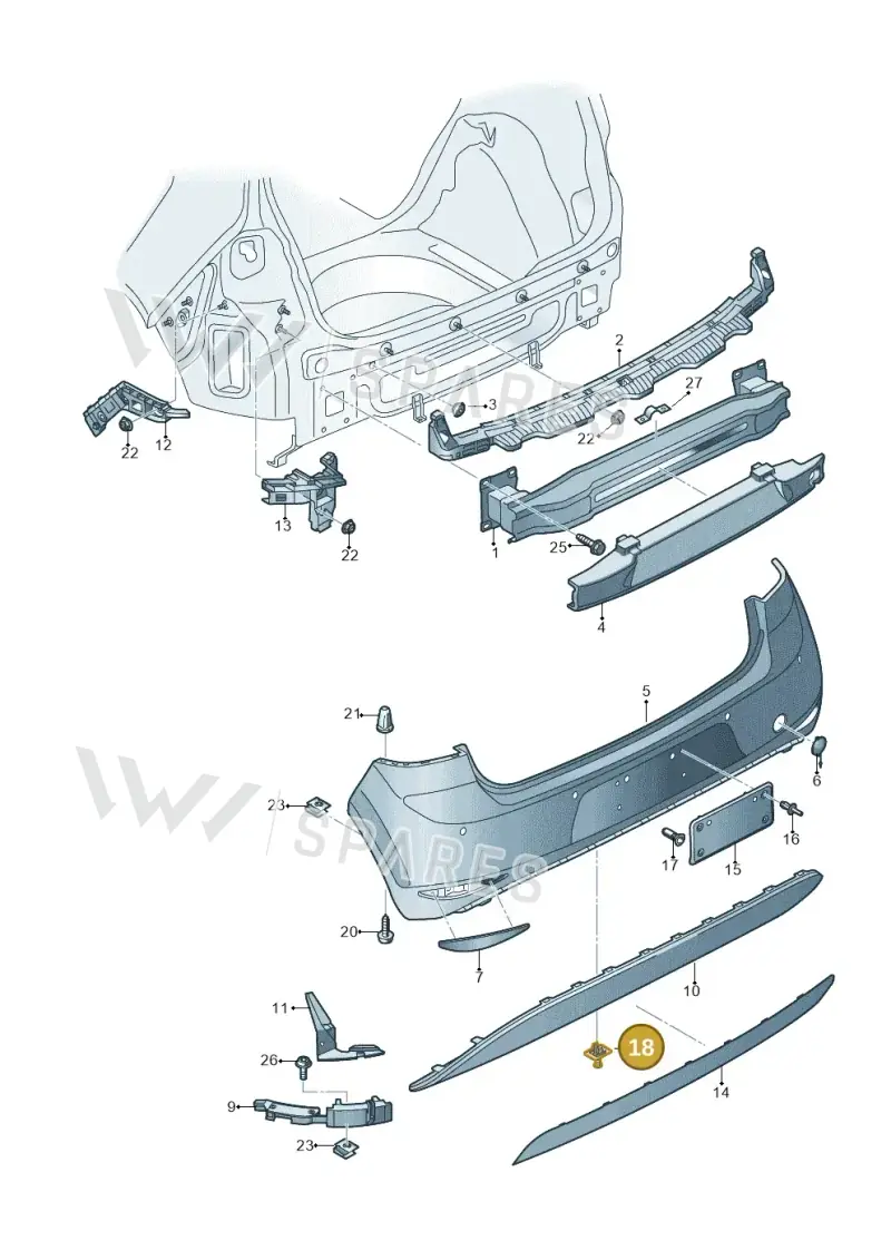 WHT009007 — Volkswagen E-Golf (2014-2021) diagram 746807500, position 18