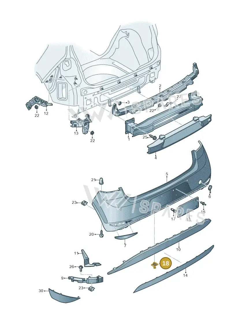 WHT009007 — Volkswagen Golf 2.0 (2016-2020) diagram 827807500, position 18