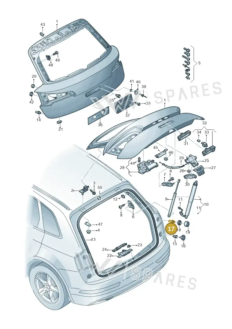 WHT009012B — Audi Q5 (2016-2025) diagram 896827000, position 17