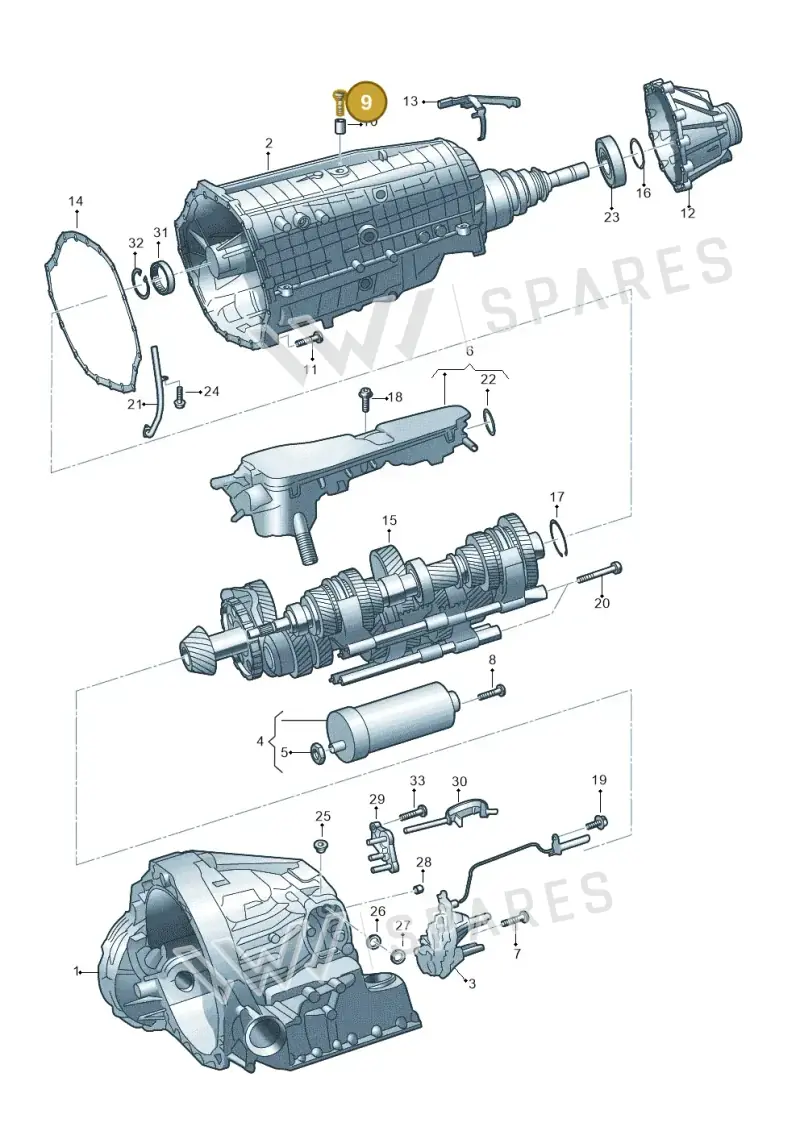 WHT009043 — Audi A5 Sportback (2016-2025) diagram 849325860, position 9
