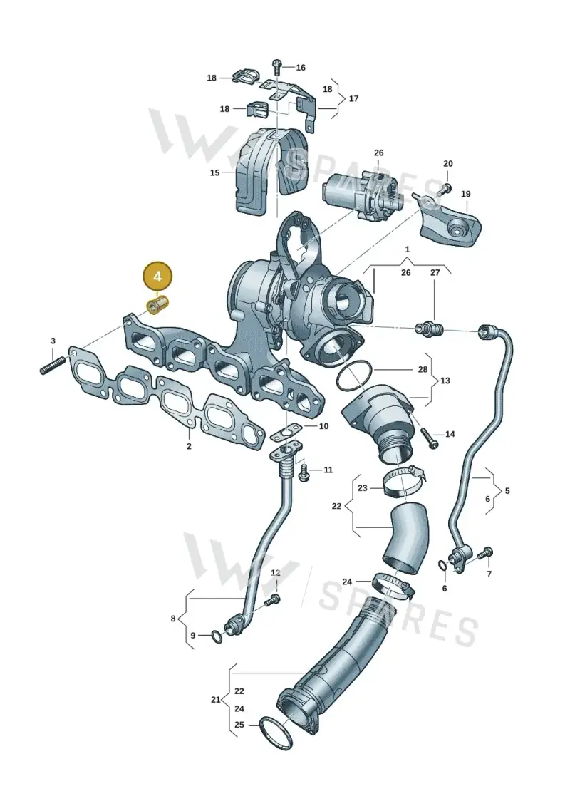 WHT009072 — Volkswagen Passat estate (2023-) diagram 5h0145500, position 4
