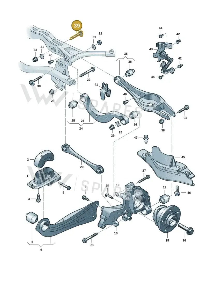 WHT009162 — Volkswagen Tiguan 2.0 (2023-) diagram 3j0505100, position 39