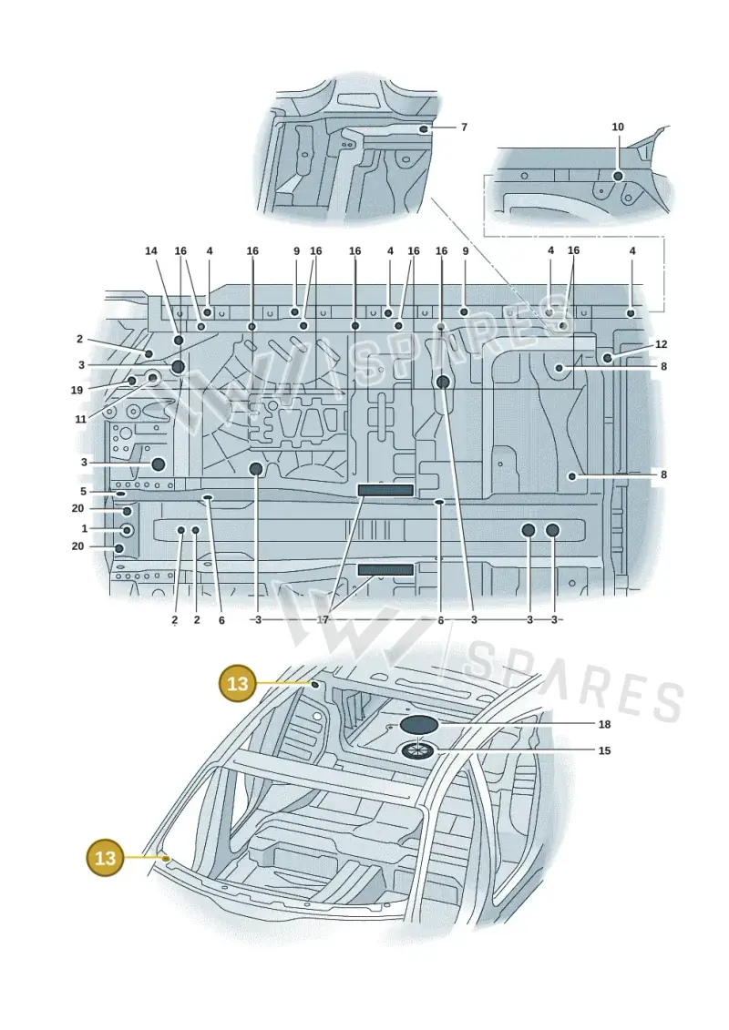 WHT009235 — Audi RS e-tron GT (2020-2025) diagram 4j1803350, position 13
