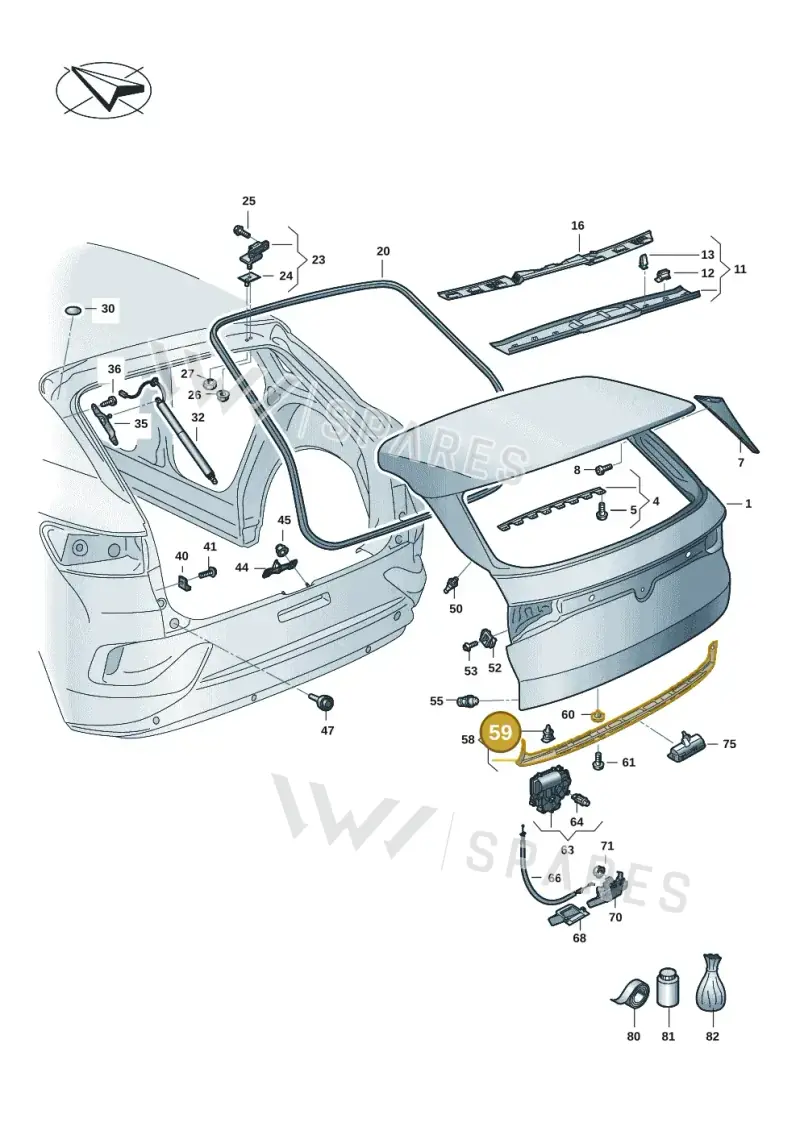 WHT009252 — Volkswagen ID.4 Pro (2020-2023) diagram 11a827000, position 59