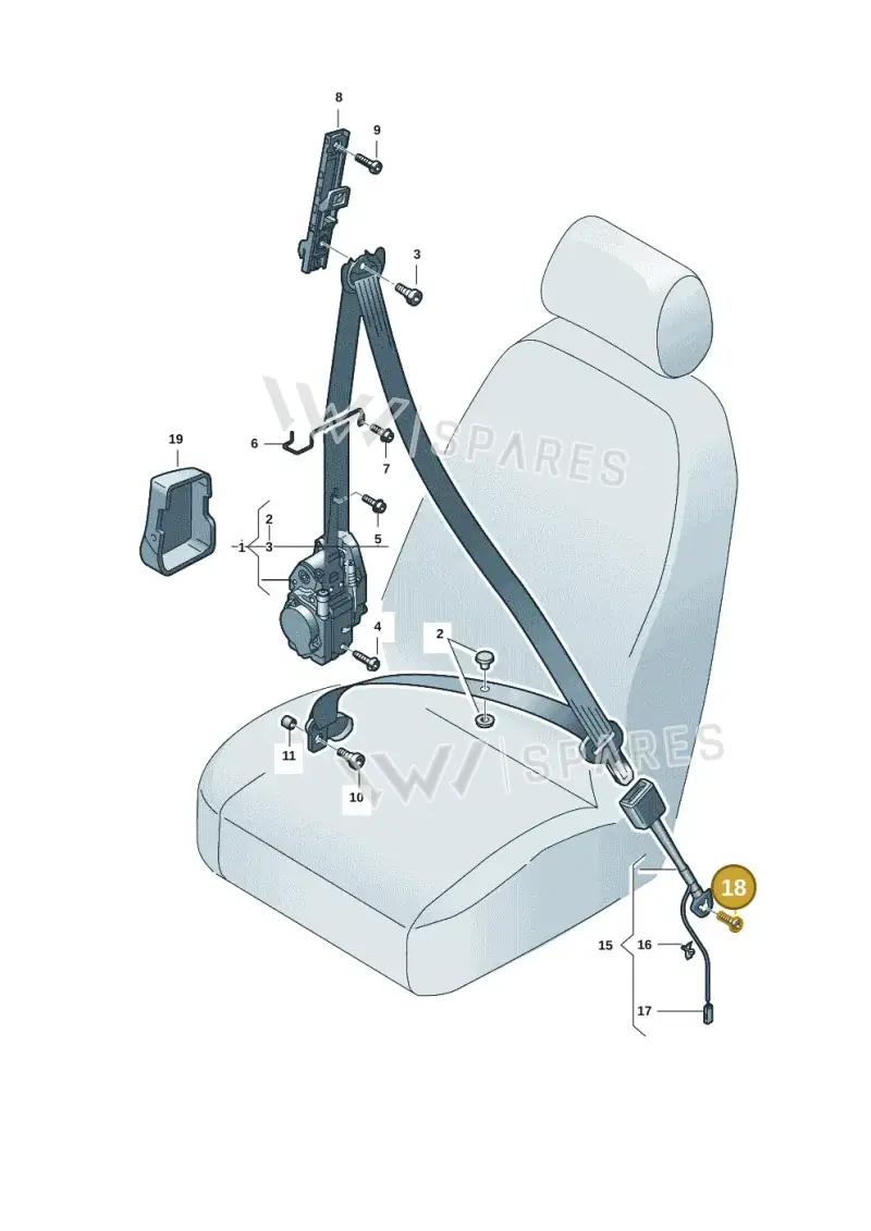 WHT009291 — Audi RS e-tron GT (2020-2025) diagram 4j1857600, position 18