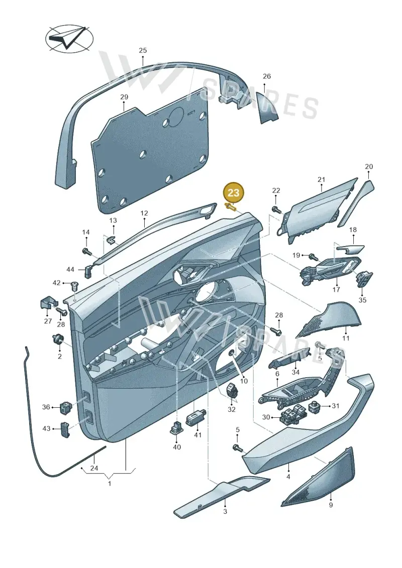 WHT009326 — Audi Q8 e-tron (2018-2025) diagram 586867000, position 23