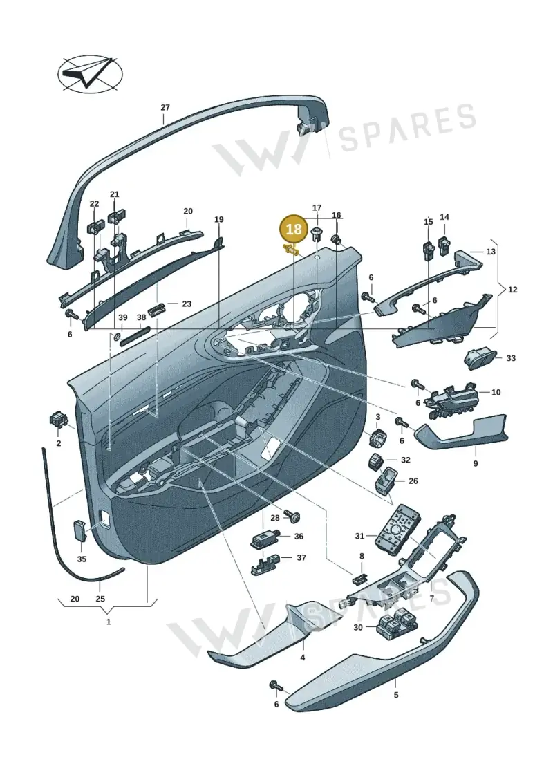 WHT009326 — Audi A5 Limousine (2024-2025) diagram 8wh867000, position 18