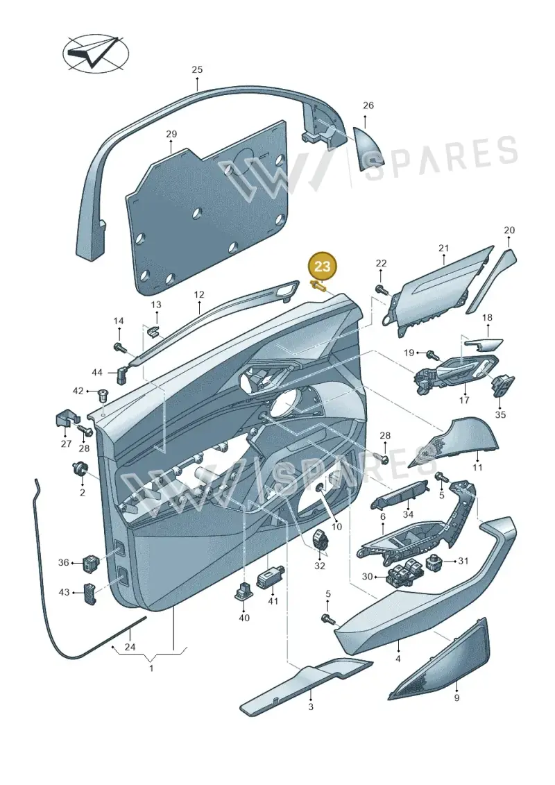 WHT009327 — Audi Q8 e-tron (2018-2025) diagram 586867000, position 23