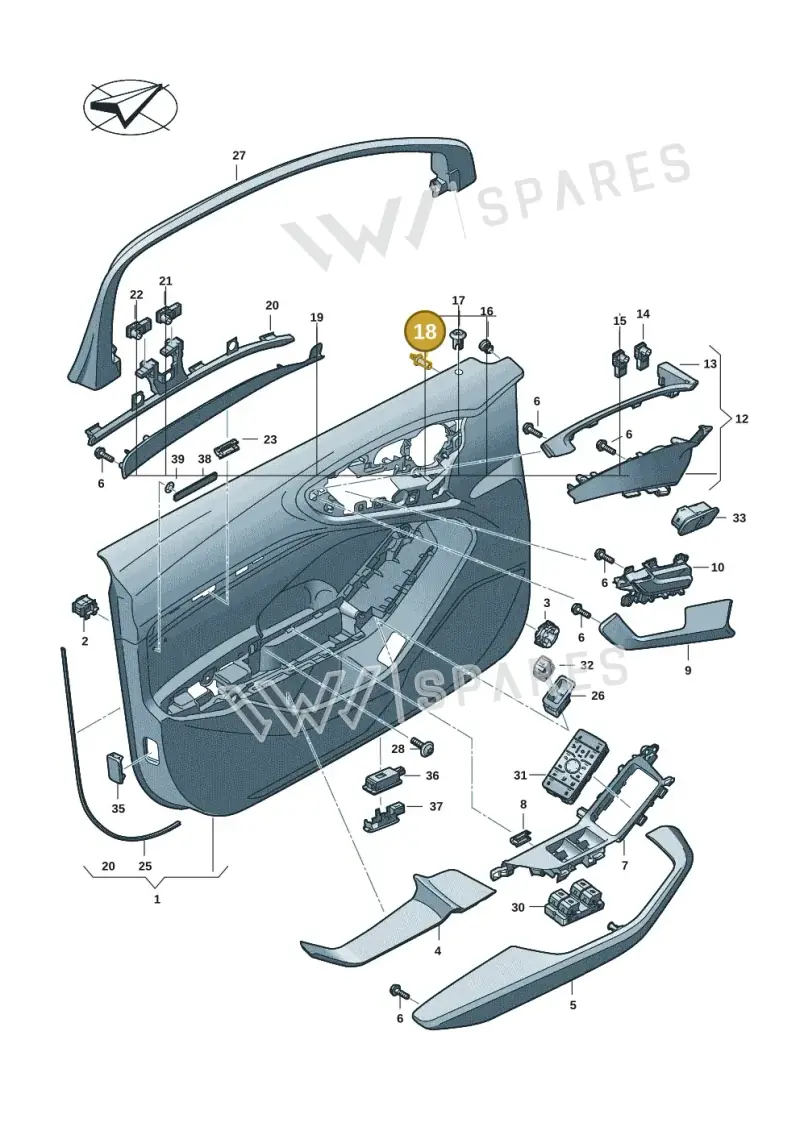 WHT009327 — Audi A5 Limousine (2024-2025) diagram 8wh867000, position 18