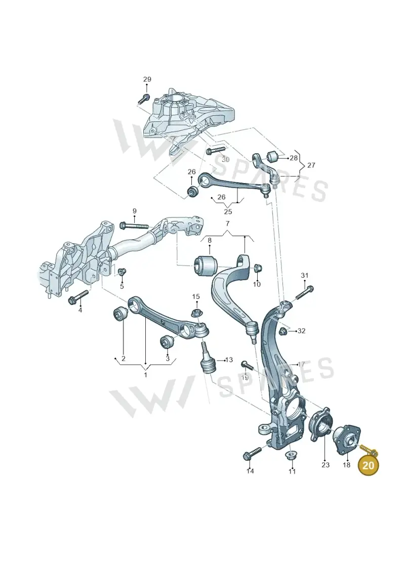 WHT009363A — Volkswagen Touareg (2017-2023) diagram 439407000, position 20
