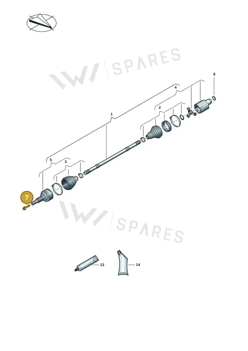 WHT009363C — Audi Q6 e-tron (2023-2025) diagram f5s407050, position 7