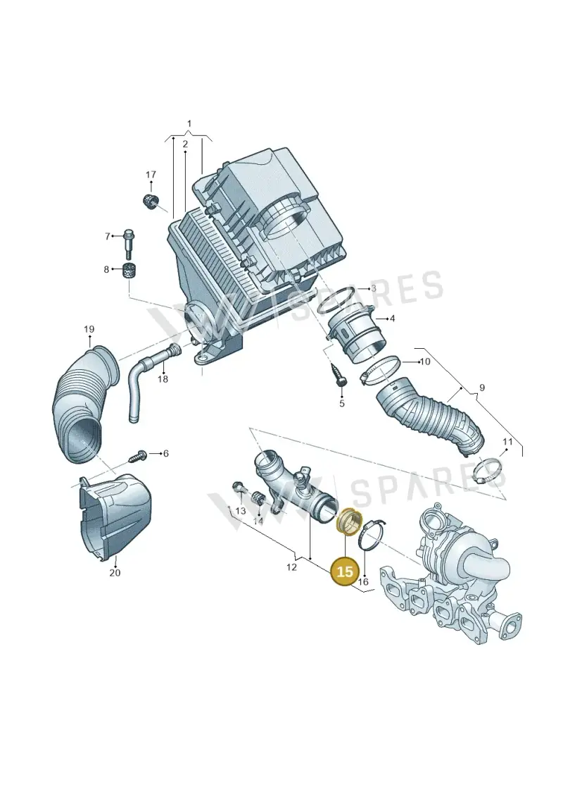 WHT009400A — Volkswagen MAN TGE 55 (2016-2021) diagram 806129000, position 15