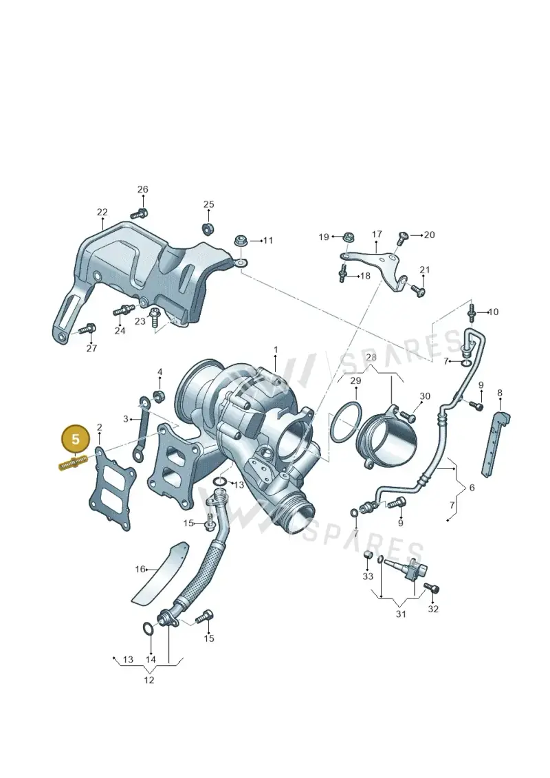 WHT009402A — Volkswagen Golf 2.0 BlueMotion (2019-2024) diagram 884145300, position 5