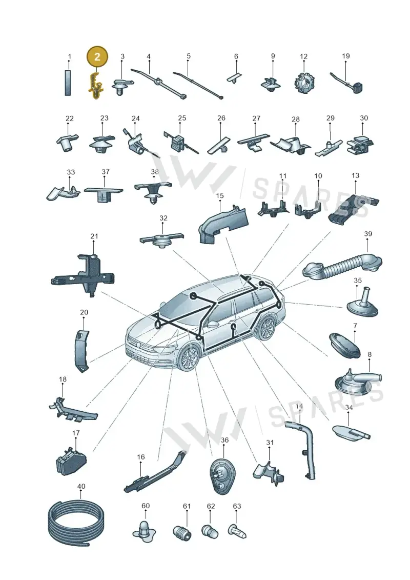 WHT009465A — Volkswagen Passat Saloon (2014-2024) diagram 793971920, position 2
