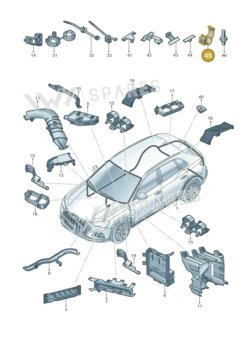 WHT009465A — Audi Q4 Sportback (2021-2025) diagram 89a971800, position 45
