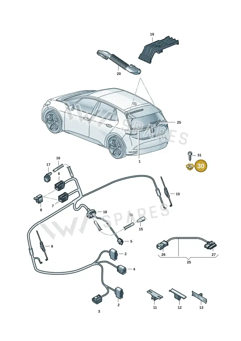 WHT009506 — Skoda Enyaq (2020-2021) diagram 10a972080, position 30