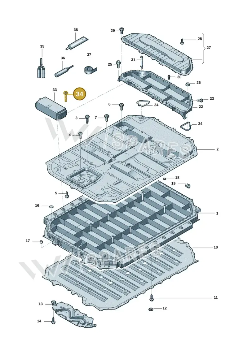 WHT009516 — Audi E-tron (2020-2023) diagram 4kc915538, position 34