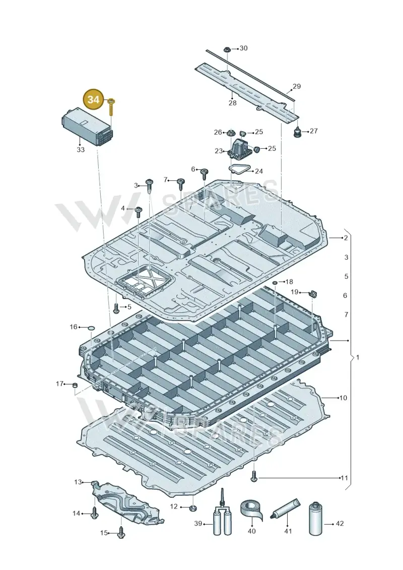 WHT009516 — Audi Q8 e-tron (2018-2025) diagram 586915560, position 34