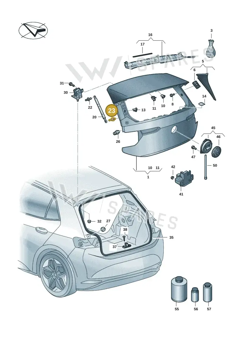 WHT009530 — Volkswagen ID.3 Pro (2019-2024) diagram 10a827000, position 23