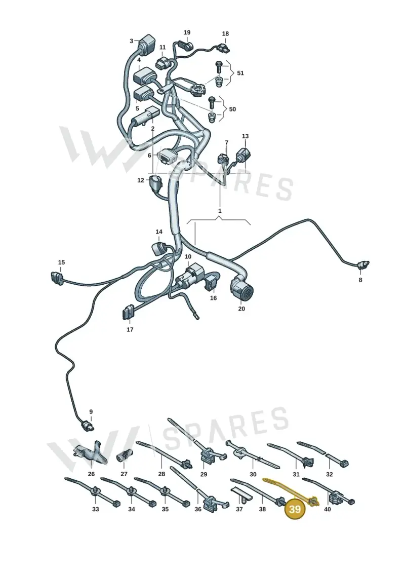 WHT009558 — Audi RS e-tron GT (2020-2025) diagram 4j1971250, position 39