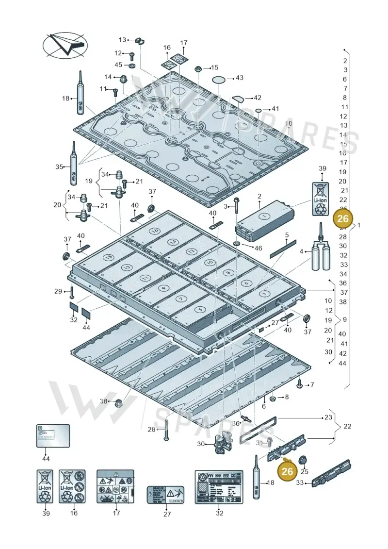 WHT009590 — Volkswagen ID.7 Limousine Pro (2023-) diagram 091915050, position 26