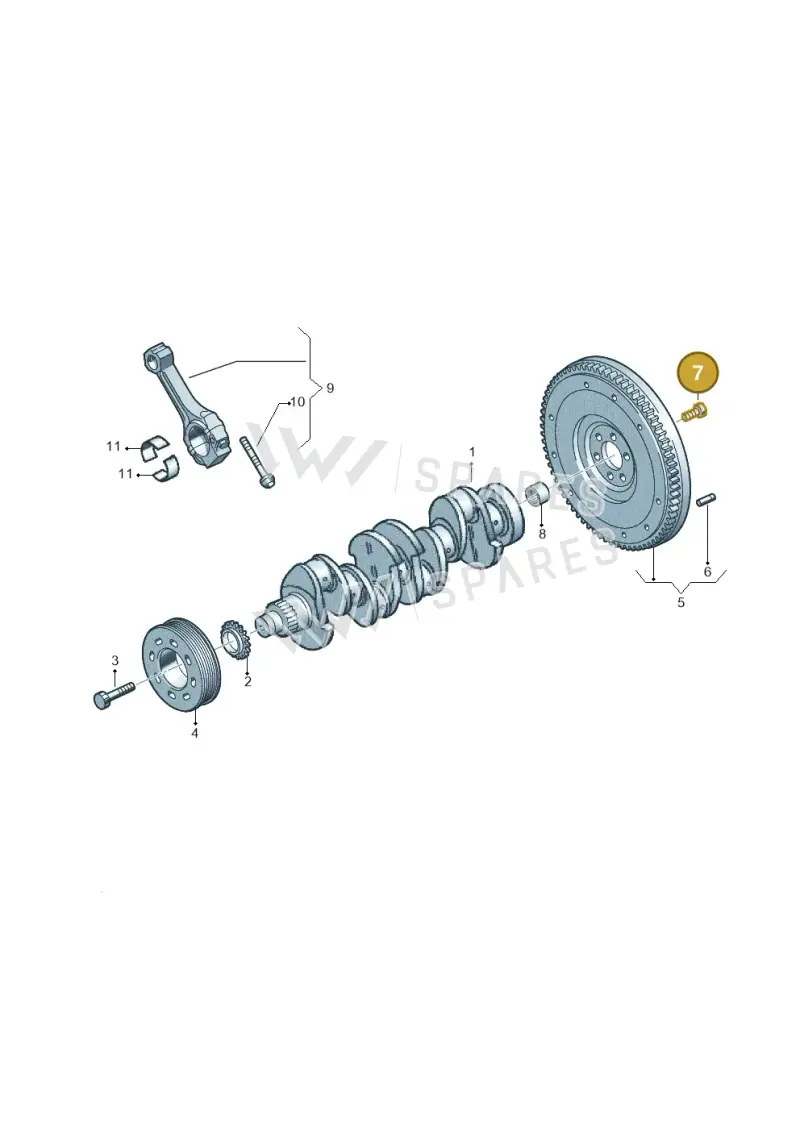 WHT009656 — Volkswagen Touran 2,0 BlueMotion (2015-2024) diagram 746105010, position 7
