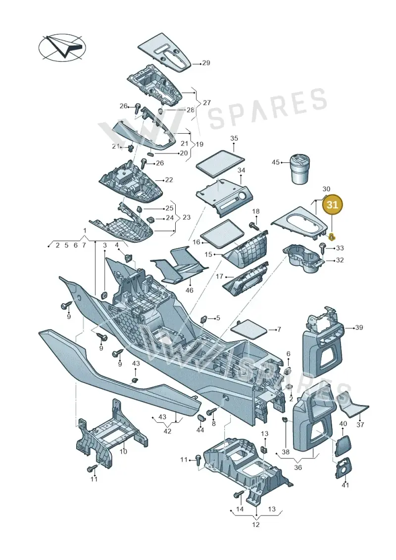 WHT009669 — Audi Q4 Sportback (2021-2025) diagram 89a863500, position 31
