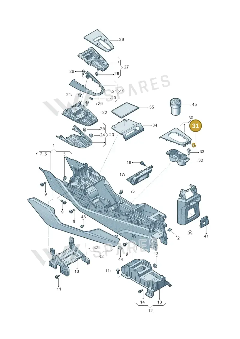 WHT009669 — Audi Q5 e-tron (2021-) diagram 89d863500, position 31