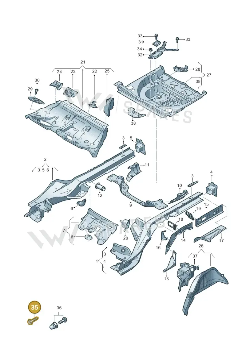 WHT009876 — Audi RS6 Avant (2019-2025) diagram 435803400, position 35