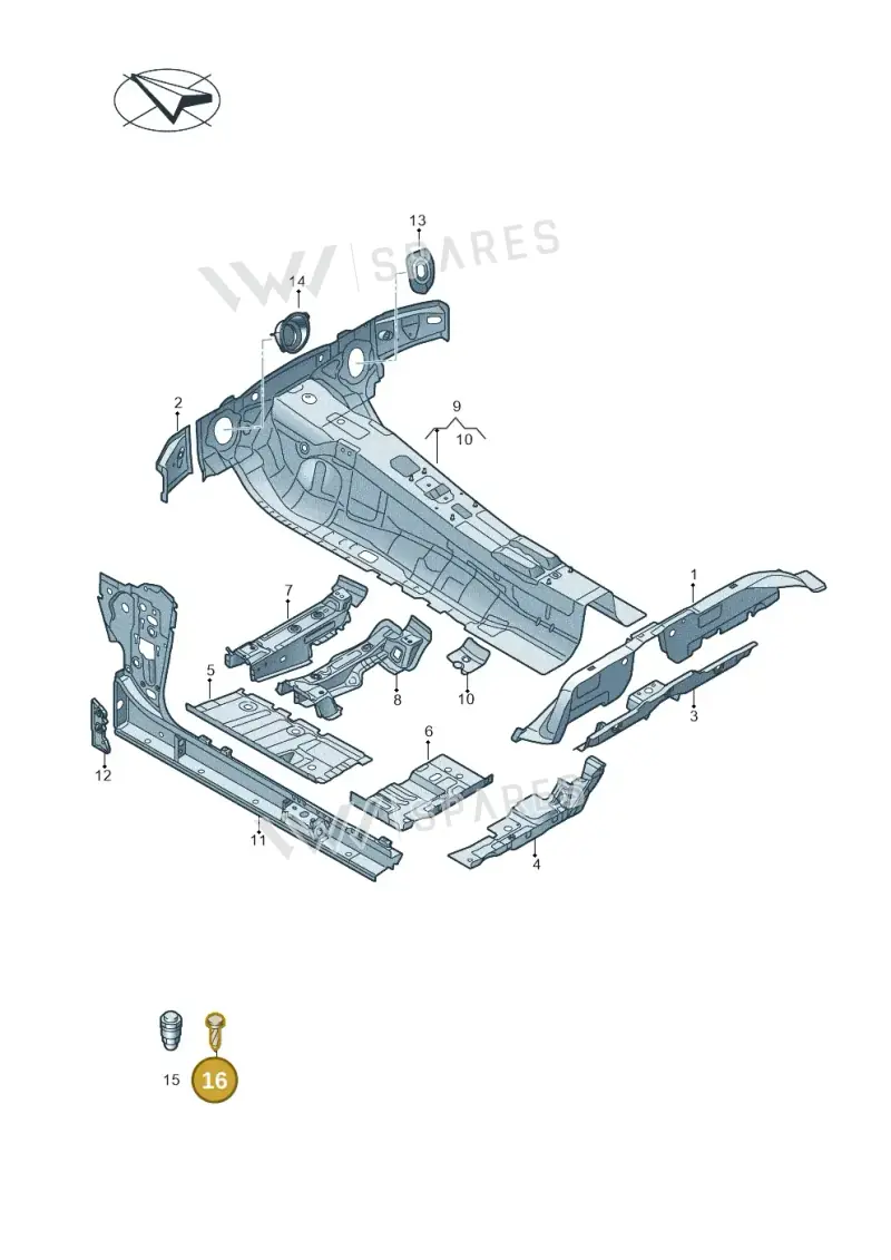 WHT009876 — Audi A5 Limousine (2024-2025) diagram 435803150, position 16