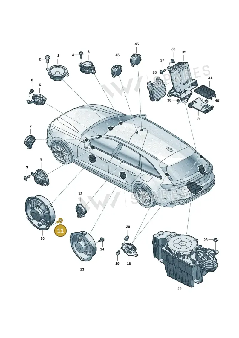WHT009877 — Audi A5 Avant (2024-2025) diagram 4pa035350, position 11